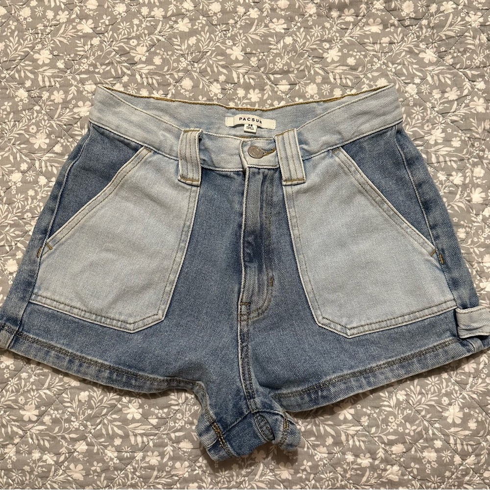PAC SUN two tone denim shorts